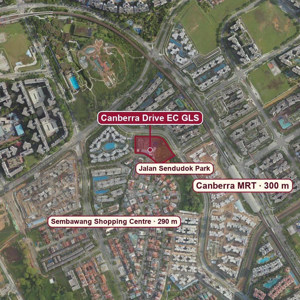Map of Canberra Drive EC GLS