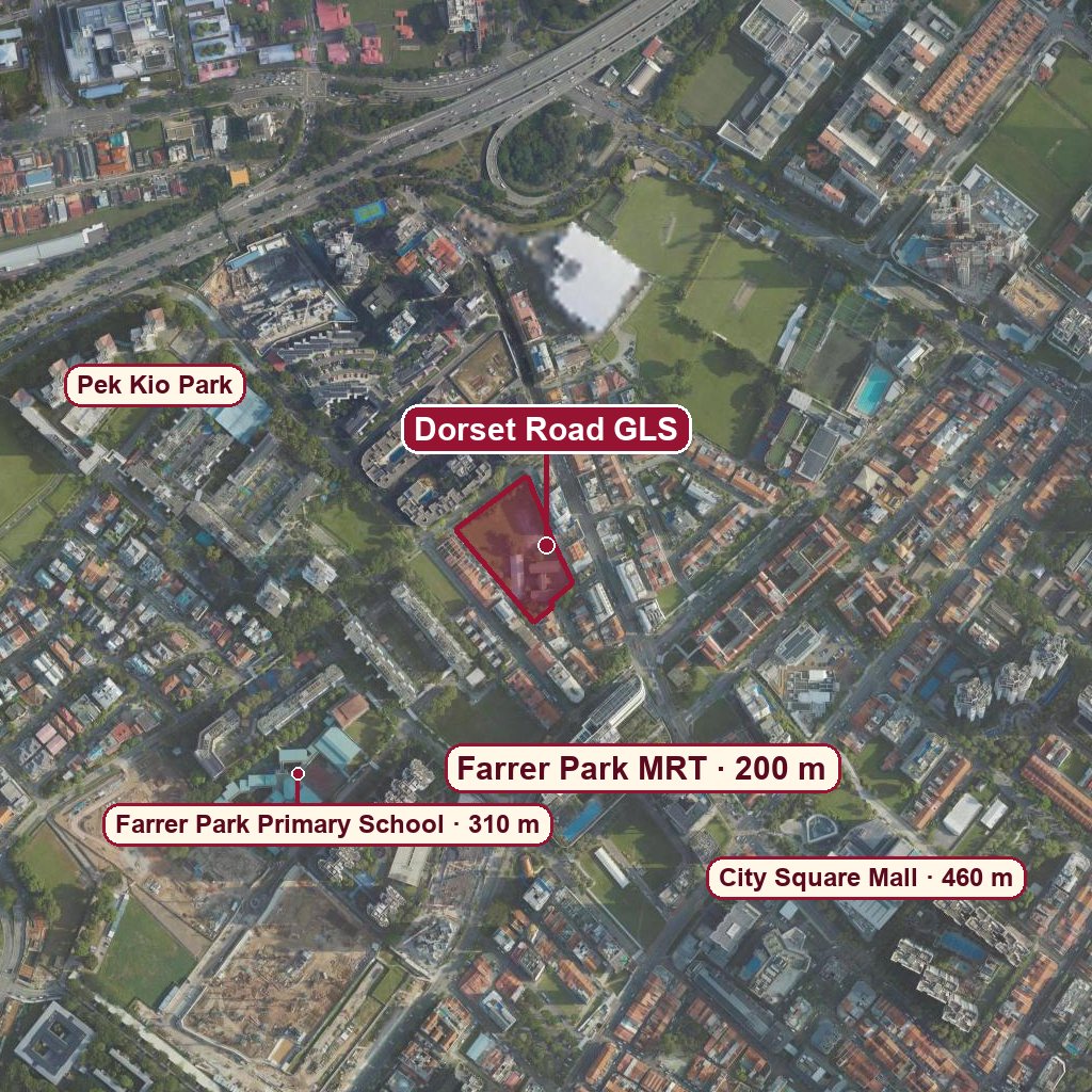Map of Dorset Road GLS