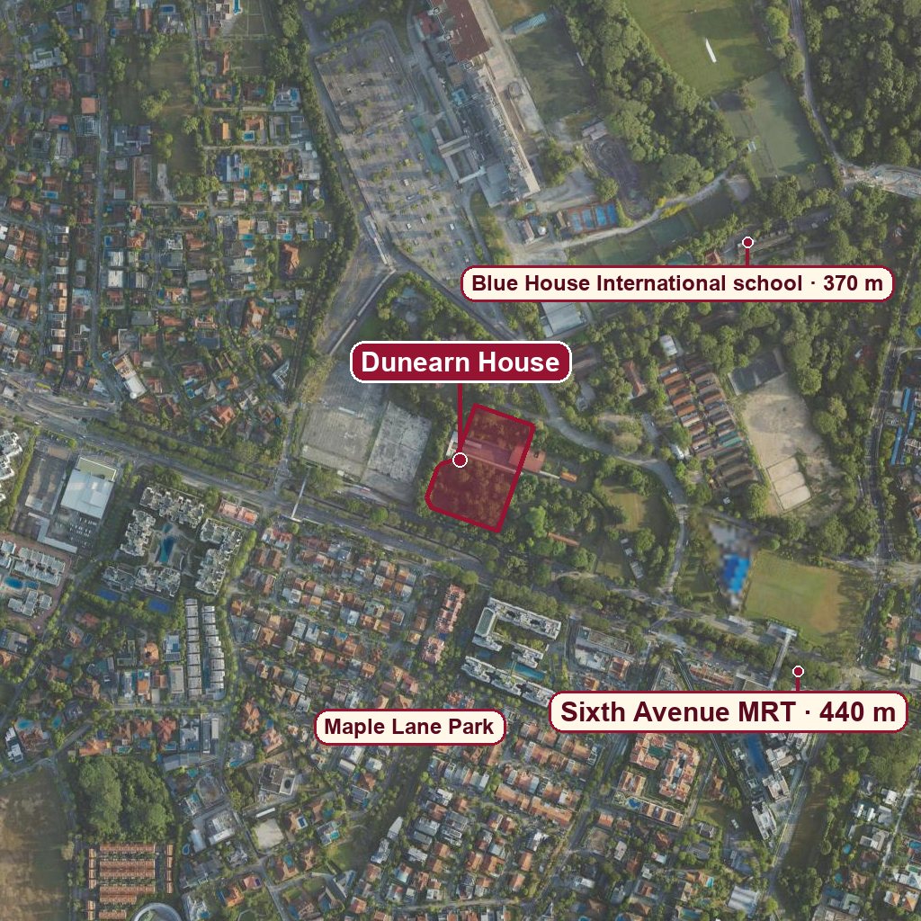 Map of Dunearn House