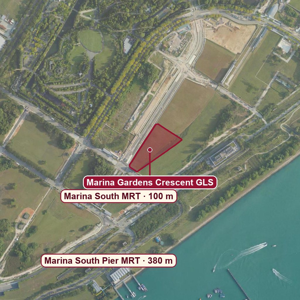 Map of Marina Gardens Crescent GLS