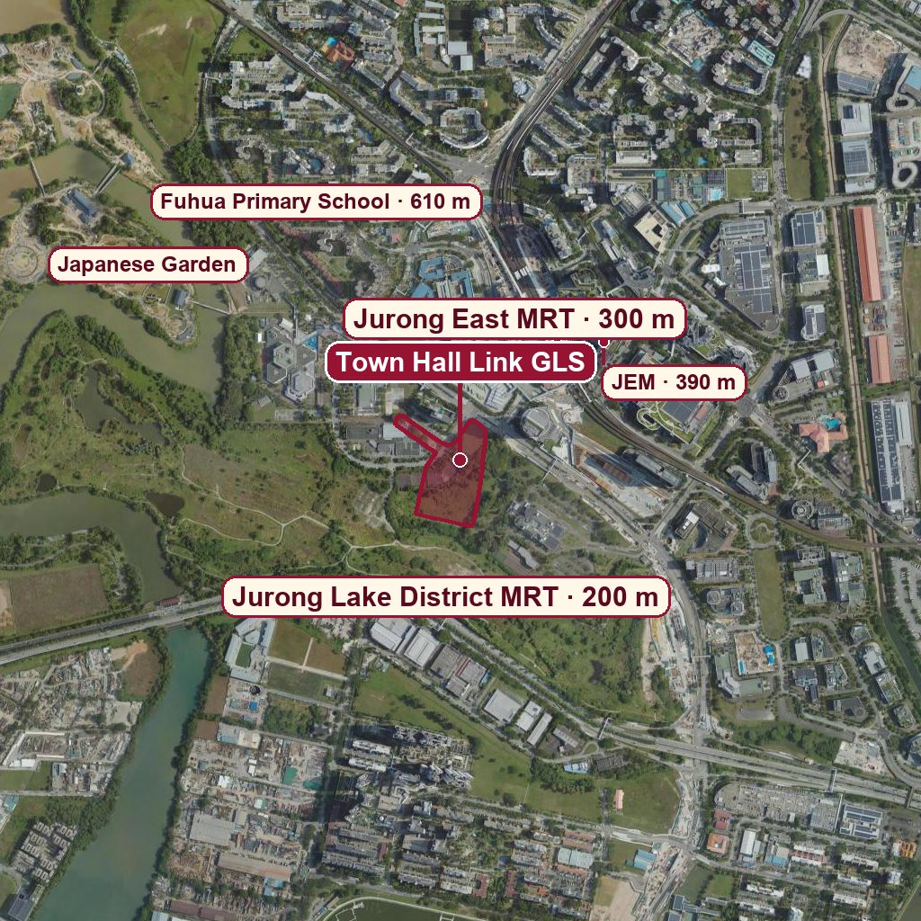 Map of Town Hall Link GLS